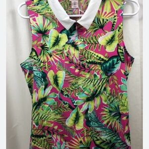 Tommy bahama Golf SET DRESS, top and skirt Tropical Print Sleeveless Medium